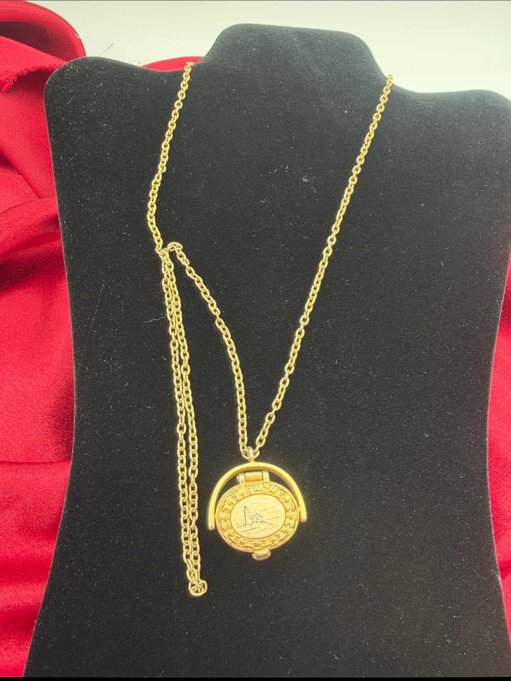 A vintage Talbots Nantucket Basket pendant necklace circa 1980’s with Penny